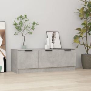 Тумба под ТВ U24, серый бетон, 102x35x36,5 см, искусственное дерево