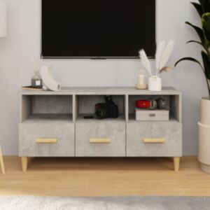 Тумба под ТВ U24, серый бетон, 102x36x50 см, искусственное дерево