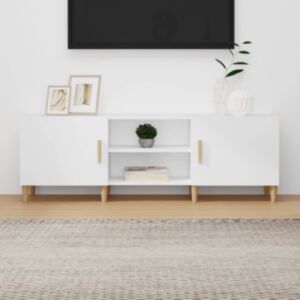 Pood24 telerikapp, valge, 150 x 30 x 50 cm, tehispuit
