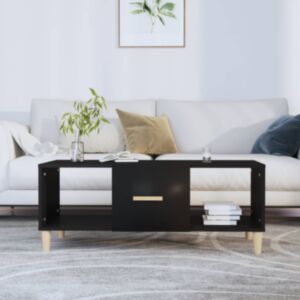 Журнальный столик U24, черный, 102 x 50 x 40 см, искусственное дерево
