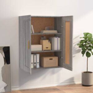 Pood24 seinakapp, hall Sonoma tamm, 69,5 x 32,5 x 90 cm, tehispuit