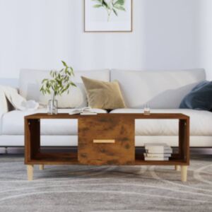 Журнальный столик U24, копченый дуб, 102x50x40 см, искусственное дерево