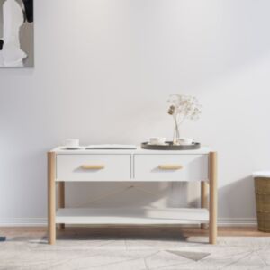 Журнальный столик U24, белый, 82 x 48 x 45 см, искусственное дерево