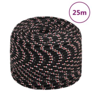 Pood24 paadiköis, must, 10 mm, 25 m, polüpropüleen