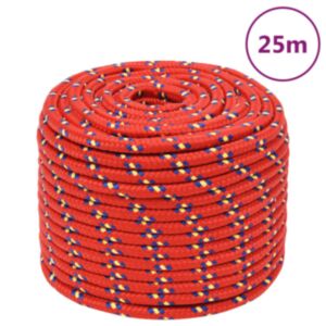 Pood24 paadiköis, punane, 12 mm, 25 m, polüpropüleen