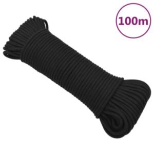 Pood24 paadiköis, täismust, 3 mm, 100 m, polüpropüleen