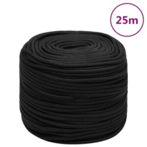 Pood24 paadiköis, täismust, 10 mm, 25 m, polüpropüleen