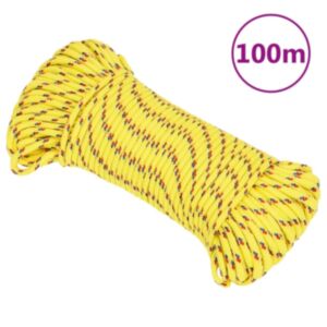 Pood24 paadiköis, kollane, 4 mm, 100 m, polüpropüleen