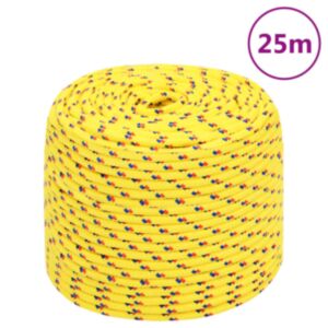 Pood24 paadiköis, kollane, 10 mm, 25 m, polüpropüleen