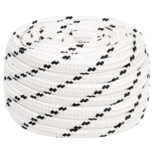 Pood24 punutud paadiköis, valge, 16 mm x 25 m polüester