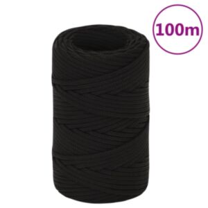 Pood24 töököis, must, 2 mm, 500 m, polüester