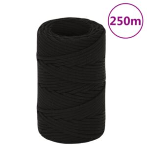 Pood24 töököis, must, 2 mm, 250 m, polüester