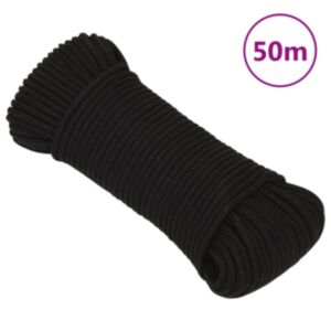 Pood24 töököis, must, 4 mm, 50 m, polüester