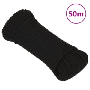 Pood24 töököis, must, 5 mm, 50 m, polüester