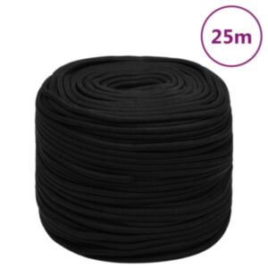 Pood24 töököis, must, 8 mm, 25 m, polüester
