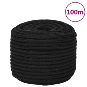 Pood24 töököis, must, 12 mm, 100 m, polüester