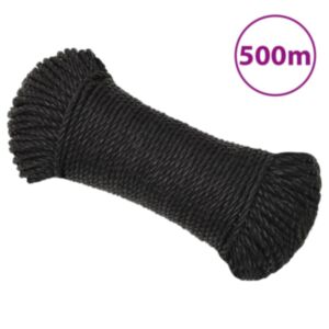 Pood24 töököis, must, 6 mm, 500 m, polüpropüleen