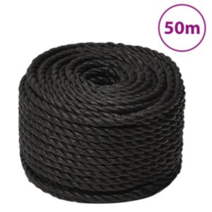 Pood24 töököis, must, 10 mm, 50 m, polüpropüleen