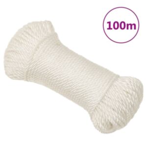 Pood24 töököis, valge, 3 mm, 100 m, polüpropüleen