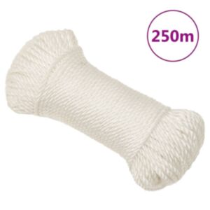 Pood24 töököis, valge, 6 mm, 250 m, polüpropüleen
