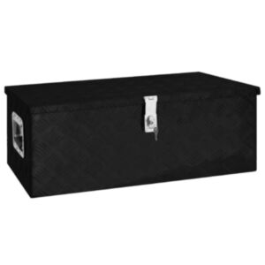 Pood24 hoiukast, must, 80 x 39 x 30 cm, alumiinium