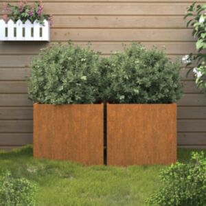 Pood24 taimekast, 2 tk, 49x47x46 cm, Corten teras