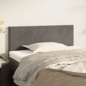 Pood24 voodiraam peats, tumehall, 90x5x78/88 cm, samet