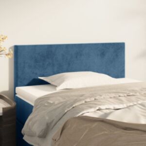 Pood24 voodiraam peats, tumesinine, 90x5x78/88 cm, samet