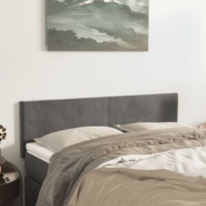 Pood24 voodipeatsid 2 tk, tumehall, 72x5x78/88 cm, samet