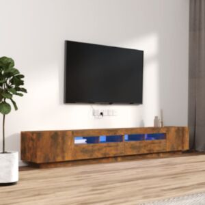Pood24 3-osaline telerikapikomplekt, LED, suitsutatud tamm, tehispuit