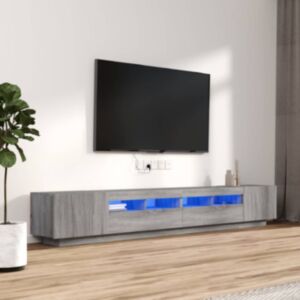 Pood24 3-osaline telerikapikomplekt, LED, hall Sonoma tamm, tehispuit