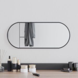 Pood24 seinapeegel, must, 60 x 25 cm, ovaalne