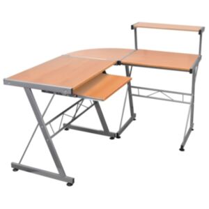 U24 угловой компьютерный стол, коричневый, 132 x 112 x 99 см, искусственное дерево