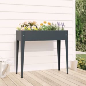 Pood24 aia taimekast, hall, 100,5 x 40,5 x 90 cm, tsingitud teras