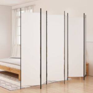 Pood24 6 paneeliga sirm, valge, 300x200 cm, kangas