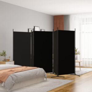 Pood24 5 paneeliga sirm, must, 433x180 cm, kangas