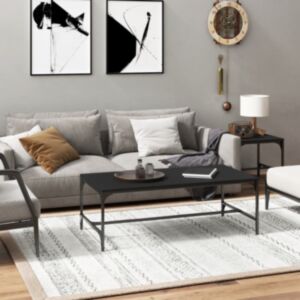 Pood24 kohvilaud, must, 80 x 50 x 45 cm, tehispuit