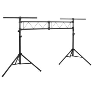 Pood24 valgustuse statiiv, must, 338x115x(180-300) cm, teras
