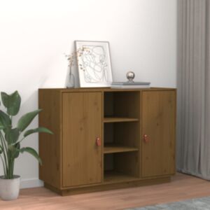 Pood24 puhvetkapp, meepruun, 100 x 40 x 75cm, täismännipuit
