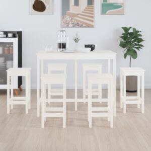 Pood24 7-osaline baarikomplekt, valge männipuit
