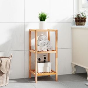 U24 полка для ванной 36x36x79 см массив дерева, орех
