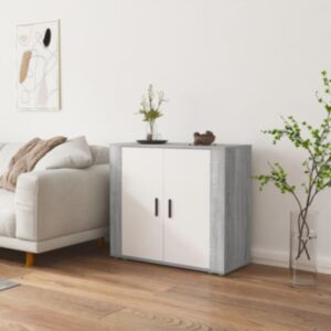 Pood24 puhvetkapp, hall Sonoma tamm, 80x33x70 cm, tehispuit