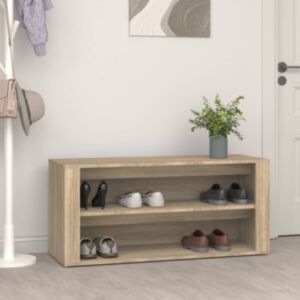 Полка для обуви U24, дуб сонома, 100x35x45 см, искусственное дерево