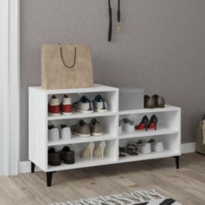 Pood24 jalatsikapp, kõrgläikega valge, 102x36x60 cm, tehispuit