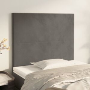 Pood24 voodipeatsid 2 tk, tumehall, 100x5x78/88 cm, samet
