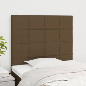 Pood24 voodipeatsid 2 tk, tumepruun, 90x5x78/88 cm, kangas