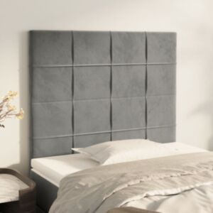 Pood24 voodipeatsid 2 tk, helehall, 80x5x78/88 cm, samet
