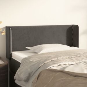 Pood24 voodipeats servadega, tumehall, 83x16x78/88 cm, samet
