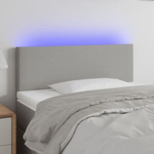 Pood24 LED-voodipeats, helehall, 80x5x78/88 cm, kangas