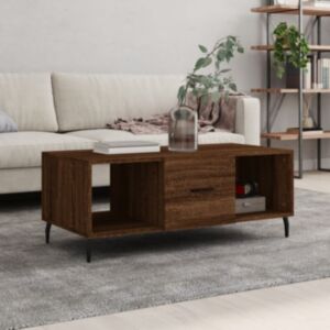 Журнальный столик U24, коричневый дуб, 102 x 50 x 40 см, искусственное дерево